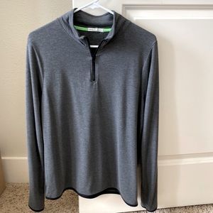 Fleece 1/4 zip mock neck pullover